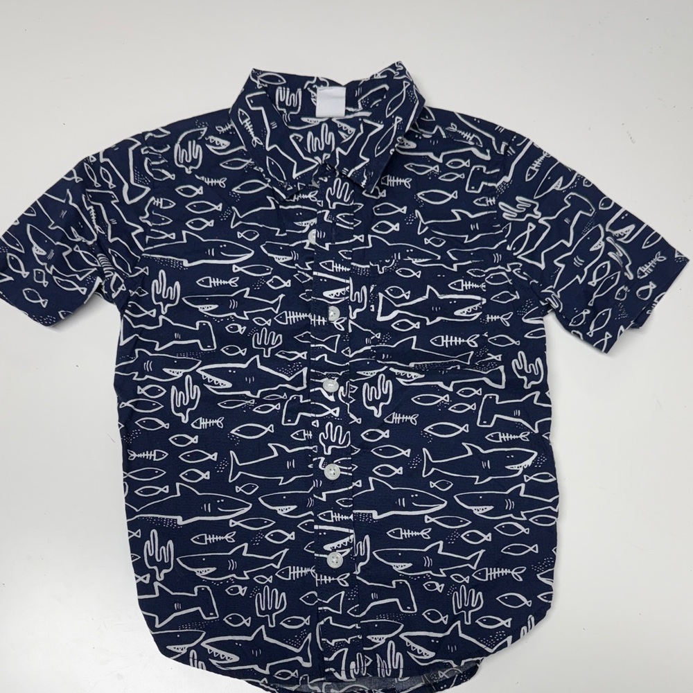 Gap Kids Fish Print Button Down Shirt